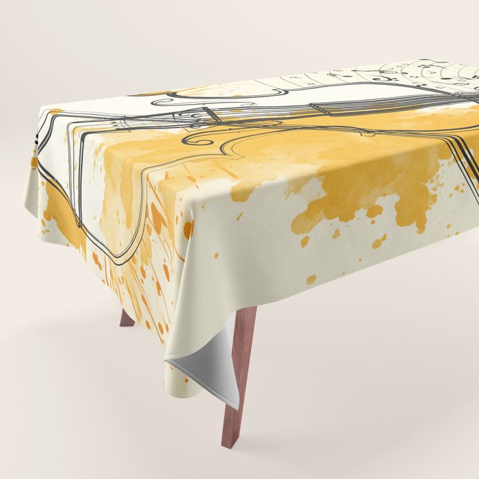 Abstract Minimal Musical Instrument 3 Tablecloth Gallery Image 1