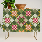 Checkerboard Quilt - Fall Colors Credenza Gallery Image 1