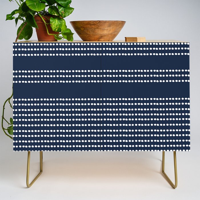 Spotted, African Pattern in Blue and White Credenza Gallery Image 1