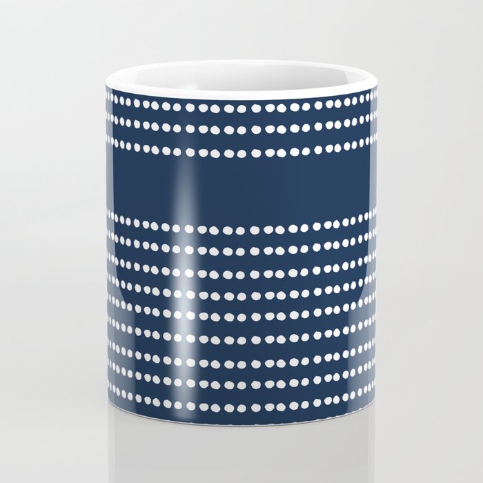 Spotted, African Pattern in Blue and White Coffee Mug Gallery Image 4