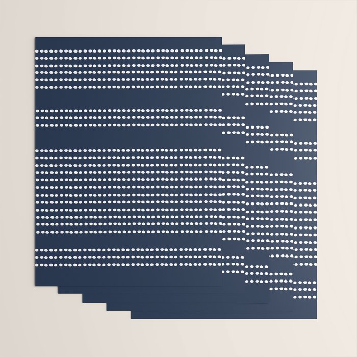 Spotted, African Pattern in Blue and White Wrapping Paper Gallery Image 3
