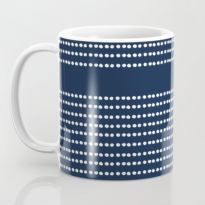 Spotted, African Pattern in Blue and White Coffee Mug Gallery Image 3