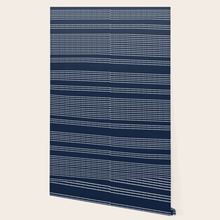 Spotted, African Pattern in Blue and White Wallpaper Gallery Image 2