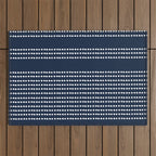 Spotted, African Pattern in Blue and White Outdoor Rug Gallery Image 1