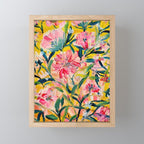 Golden and Pink chinoiserie by nadar musa  Mini Art Print Gallery Image 1