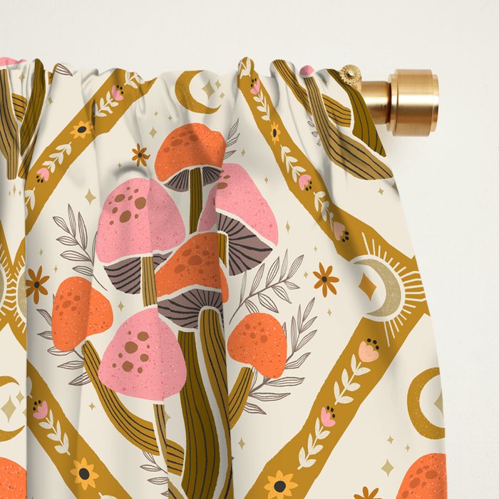 Mushrooms and Moons - Light Window Curtain Gallery Image 2