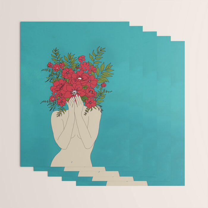 Blooming Red Wrapping Paper Gallery Image 3