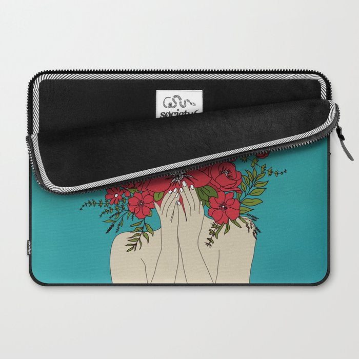 Blooming Red Laptop Sleeve Gallery Image 2