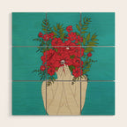 Blooming Red Wood Wall Art Gallery Image 1