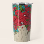 Blooming Red Travel Mug Gallery Image 1