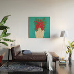 Blooming Red Wood Wall Art Gallery Image 2