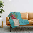 Blooming Red Throw Blanket Gallery Image 1