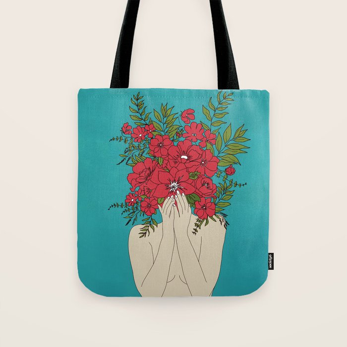 Blooming Red Tote Bag Gallery Image 1