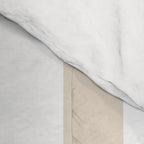 Neutral Stripes Narrow Vertical Stripe Pattern in Mushroom Beige and White Comforter Gallery Image 4
