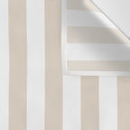 Neutral Stripes Narrow Vertical Stripe Pattern in Mushroom Beige and White Wall Tapestry Gallery Image 3
