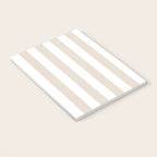 Neutral Stripes Narrow Vertical Stripe Pattern in Mushroom Beige and White Notebook Gallery Image 3