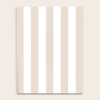 Neutral Stripes Narrow Vertical Stripe Pattern in Mushroom Beige and White Notebook Gallery Image 4