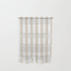 Neutral Stripes Narrow Vertical Stripe Pattern in Mushroom Beige and White Wall Hanging Gallery Image 1
