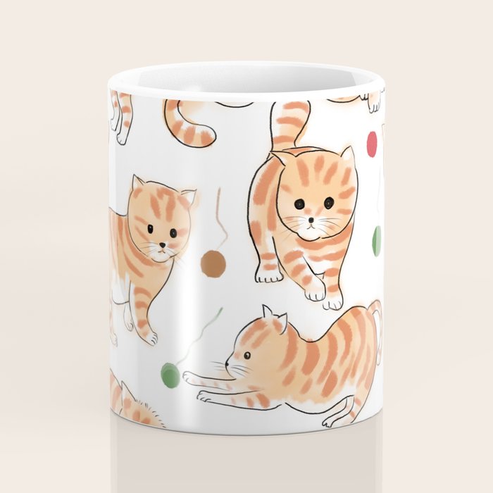 Orange Tabby Kitten Doodle  Coffee Mug Gallery Image 4