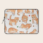 Orange Tabby Kitten Doodle  Laptop Sleeve Gallery Image 1