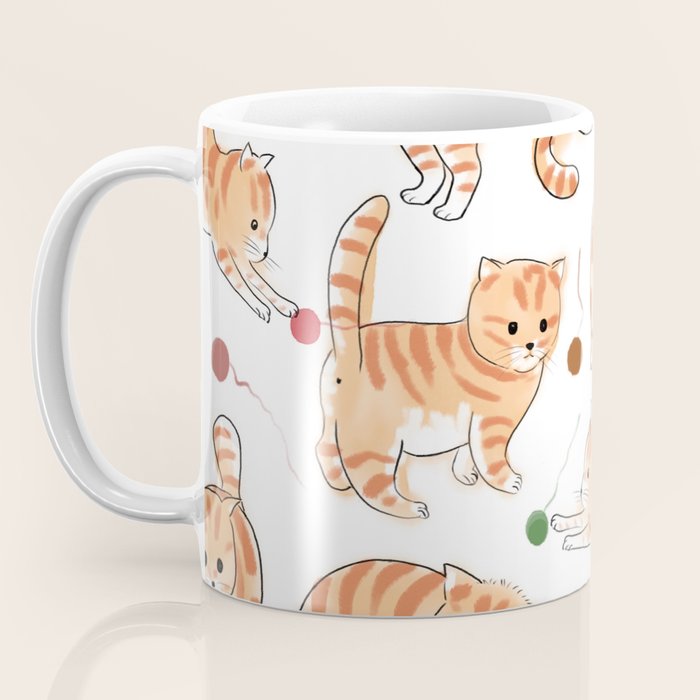 Orange Tabby Kitten Doodle  Coffee Mug Gallery Image 3