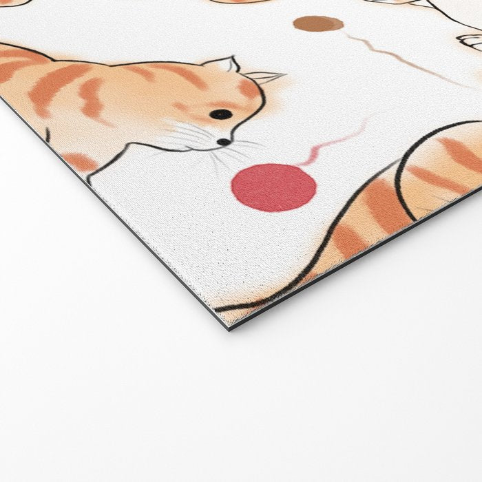 Orange Tabby Kitten Doodle  Welcome Mat Gallery Image 2