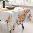 Orange Tabby Kitten Doodle  Tablecloth Gallery Image 3