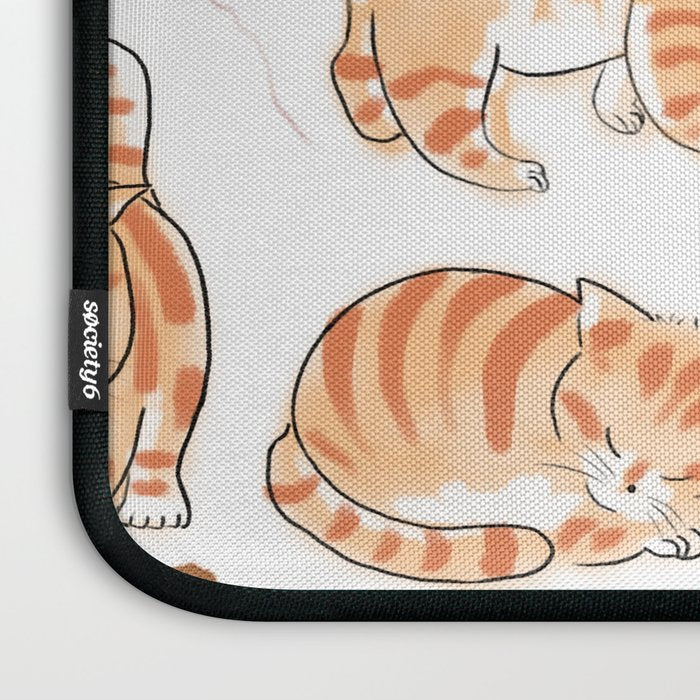 Orange Tabby Kitten Doodle  Laptop Sleeve Gallery Image 3