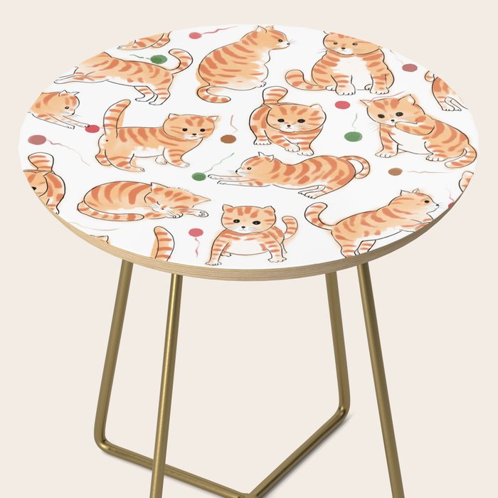 Orange Tabby Kitten Doodle  Side Table Gallery Image 2