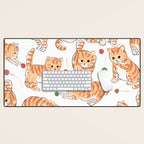 Orange Tabby Kitten Doodle  Desk Mat Gallery Image 1