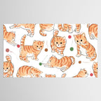 Orange Tabby Kitten Doodle  Tablecloth Gallery Image 2