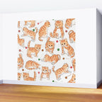 Orange Tabby Kitten Doodle  Wall Mural Gallery Image 2
