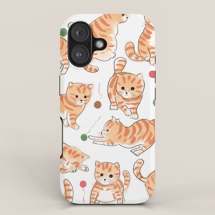 Orange Tabby Kitten Doodle  iPhone Case Gallery Image 1