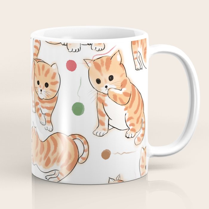 Orange Tabby Kitten Doodle  Coffee Mug Gallery Image 1
