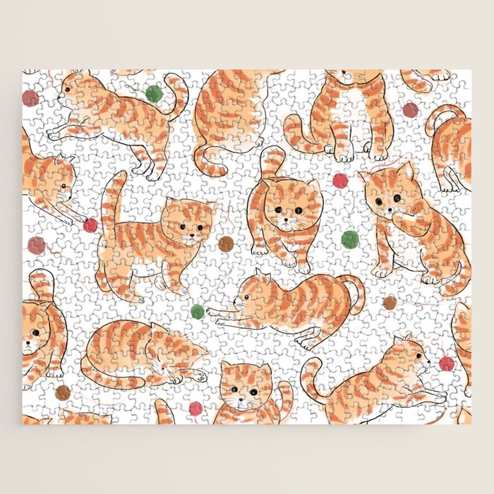 Orange Tabby Kitten Doodle  Jigsaw Puzzle Gallery Image 1