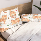 Orange Tabby Kitten Doodle  Pillow Sham Gallery Image 2
