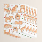 Orange Tabby Kitten Doodle  Wrapping Paper Gallery Image 3