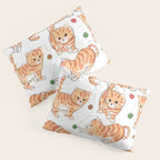 Orange Tabby Kitten Doodle  Pillow Sham Gallery Image 3