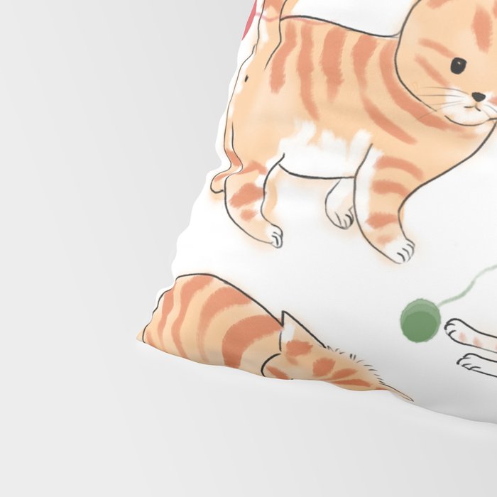 Orange Tabby Kitten Doodle  Pillow Sham Gallery Image 4