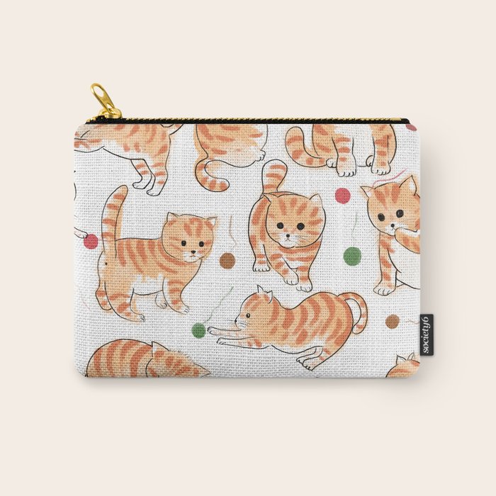 Orange Tabby Kitten Doodle  Carry All Pouch Gallery Image 1