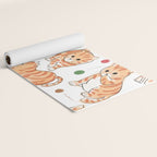 Orange Tabby Kitten Doodle  Yoga Mat Gallery Image 2