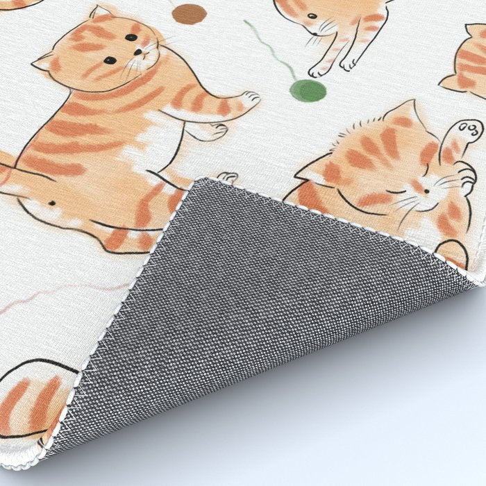 Orange Tabby Kitten Doodle  Rug Gallery Image 4