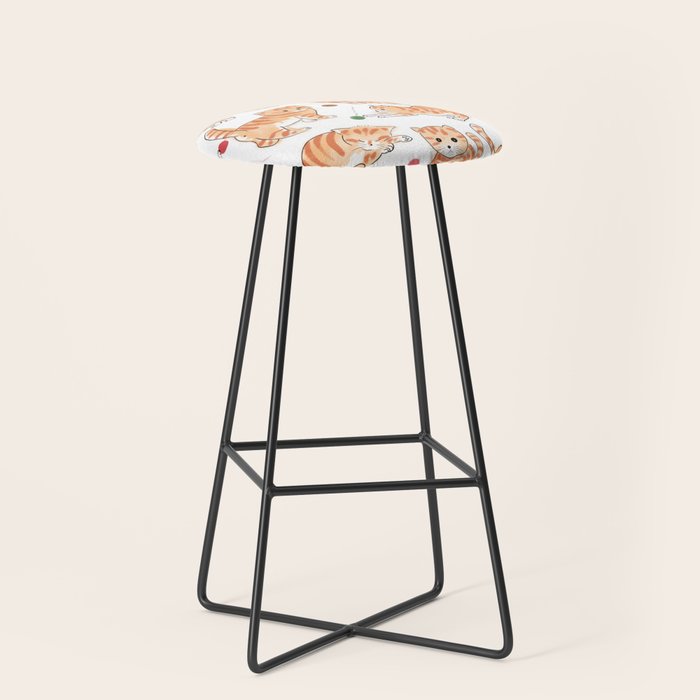 Orange Tabby Kitten Doodle  Stool Gallery Image 1