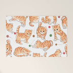 Orange Tabby Kitten Doodle  Welcome Mat Gallery Image 1