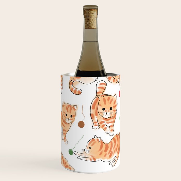 Orange Tabby Kitten Doodle  Wine Chiller Gallery Image 1