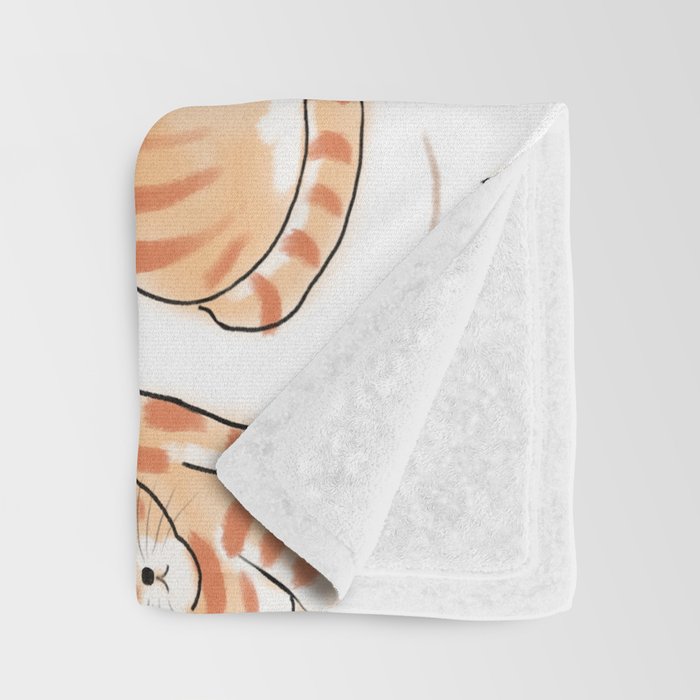 Orange Tabby Kitten Doodle  Throw Blanket Gallery Image 3