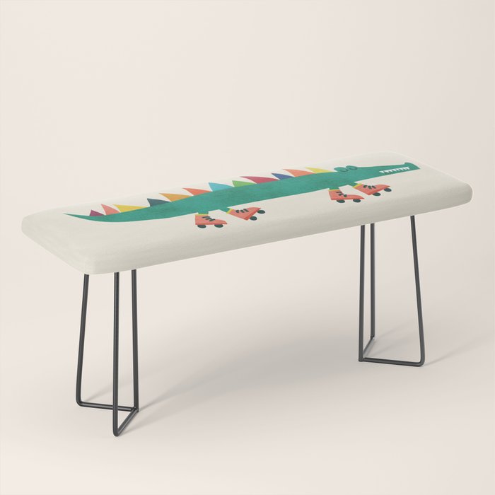 Crocodile on Roller Skates Bench Gallery Image 1