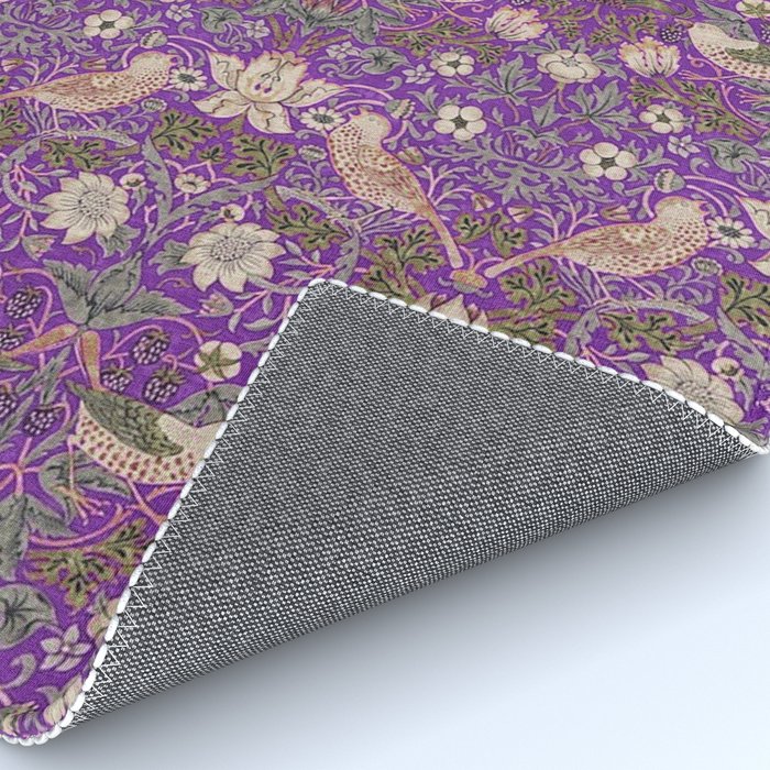 William Morris Strawberry Thief Purple Rug Gallery Image 4