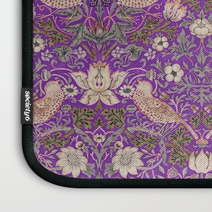 William Morris Strawberry Thief Purple Laptop Sleeve Gallery Image 3