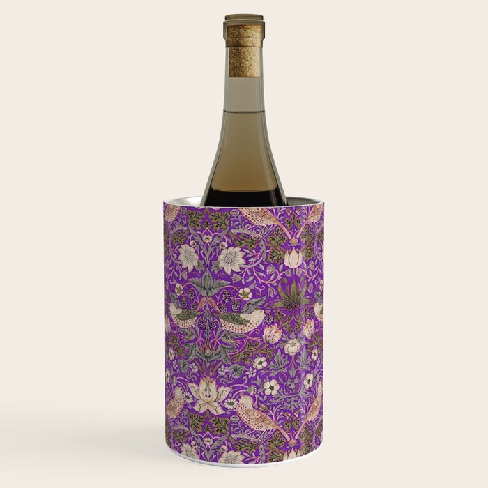 William Morris Strawberry Thief Purple Wine Chiller Gallery Image 2